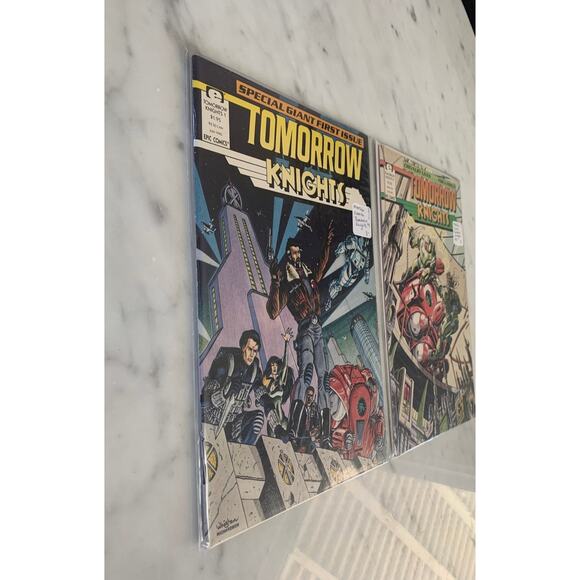 Vintage "Tomorrow Knights" Comics #1 & #2 - Picture 2 of 5